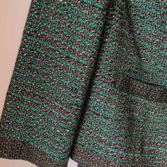 Y2K! The Limited does Chanel Green Tweed Look Matching Jacket Skirt Suit Set Sm - Picture 4 of 9